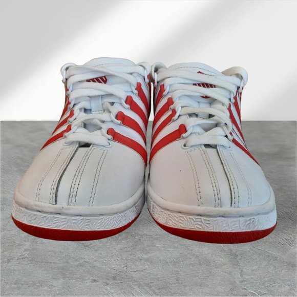 K-Swiss Mens Classic Lx In White/red 7.5 Tennis Shoe\'s 03343-11-M main image 6